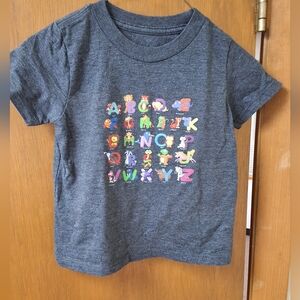 Gray Alphabet Kids T-Shirt